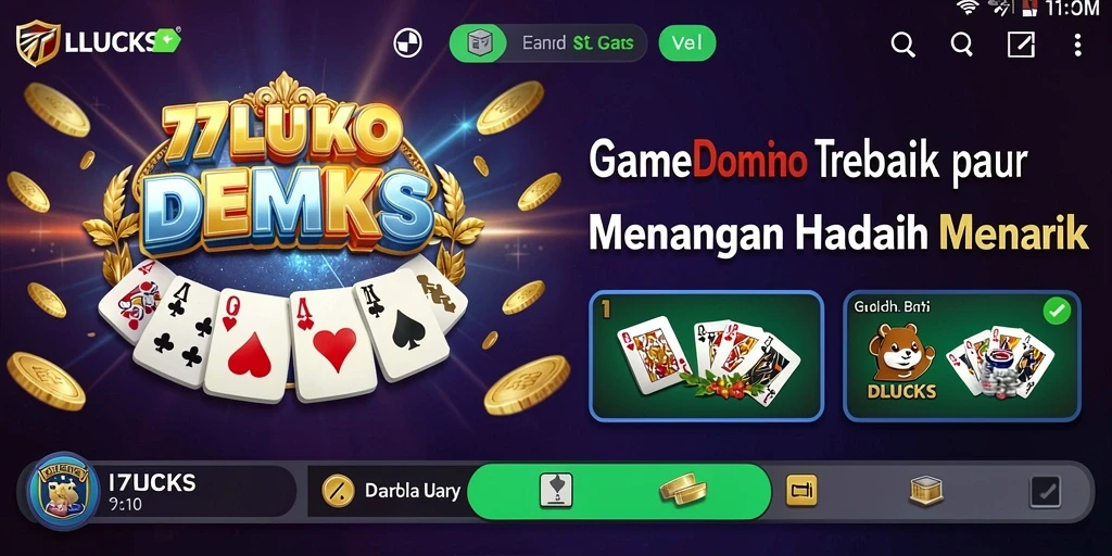 Screenshot gameplay Domino yang penuh aksi di 77LUCKS.