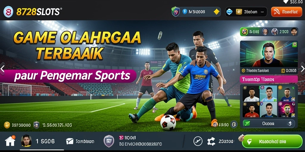 Tampilan gameplay seru dari 8728SLOTS di arena olahraga.