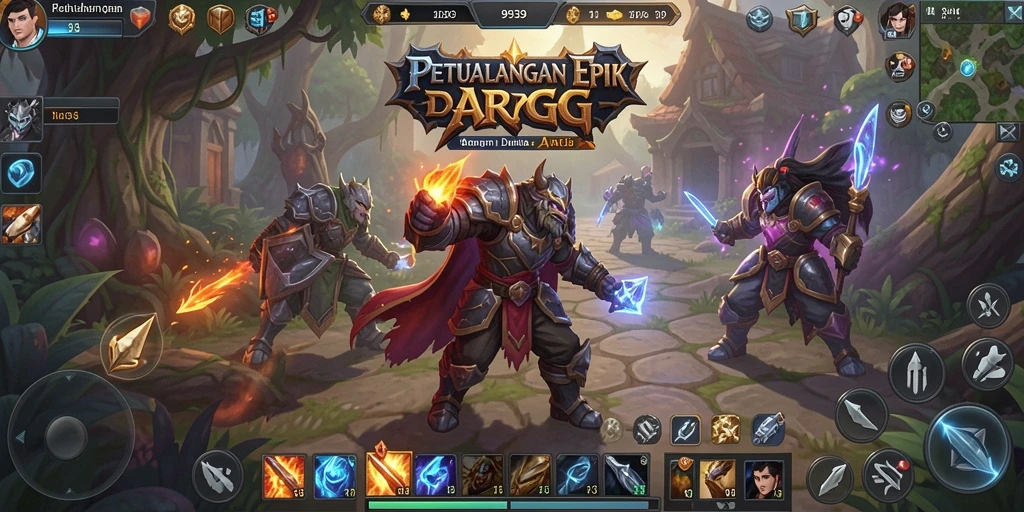 Screenshot menampilkan aksi seru dalam pertempuran ARPG.