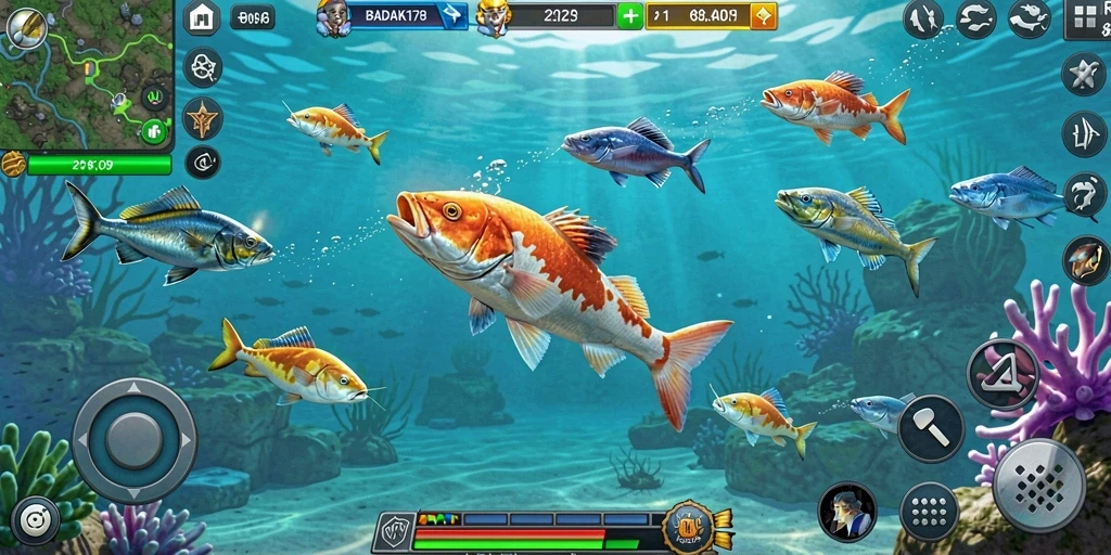 Gameplay seru Tembak Ikan pada BADAK178 dengan grafis menarik.