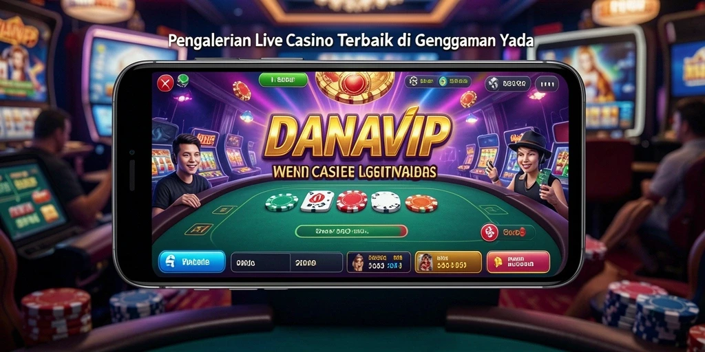Screenshot gameplay Live Casino yang menampilkan dealer profesional dan permainan seru.