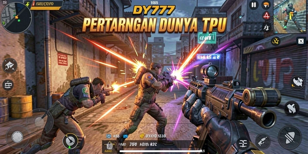 Tangkapan layar gameplay DY777 yang menarik dengan pertempuran intens.