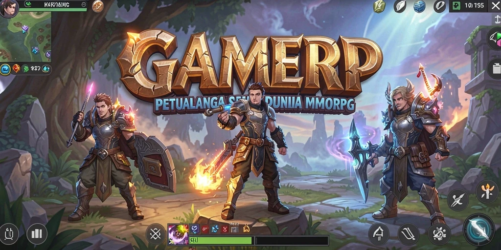 Tampilan screenshot GAMERP menampilkan aksi seru dalam pertarungan MMORPG.