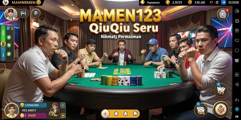 Tampilan gameplay MAMEN123 dengan strategi QiuQiu yang menarik.